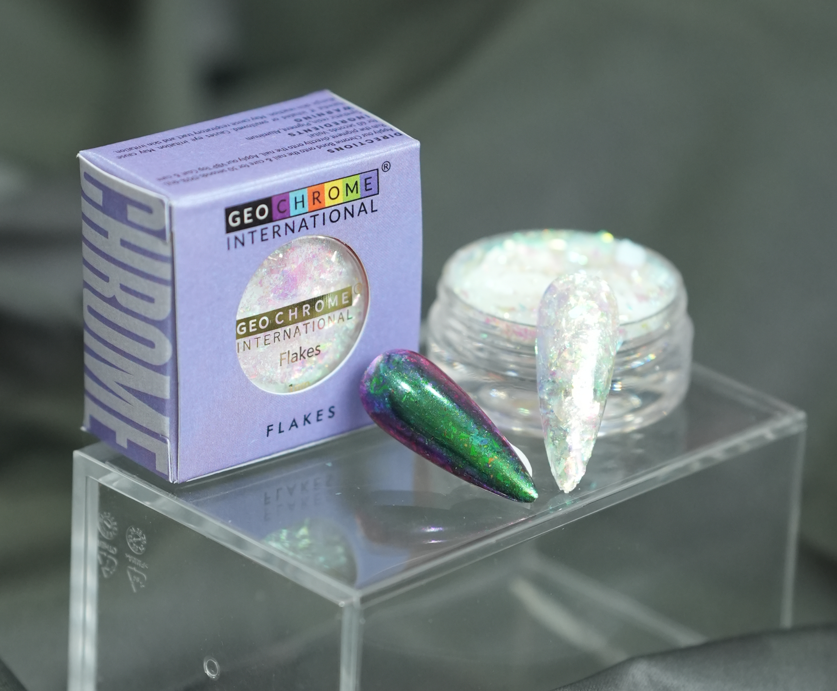 Transparent Optical Chameleon Flake - Iridescent Forest